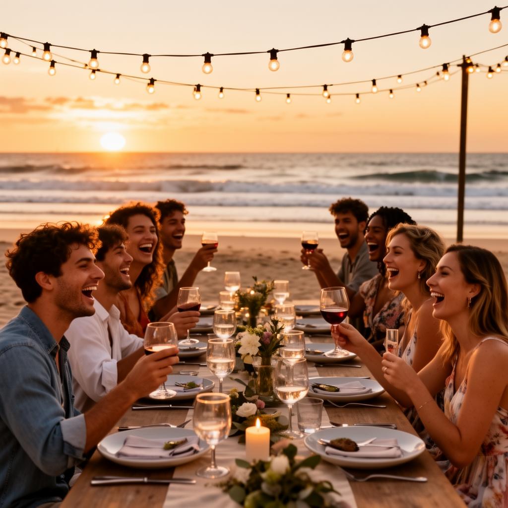 Sunset Long Table — Noosa Beach
